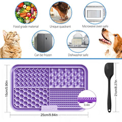 Zonopy licking mat close-up highlights textured surfaces for spreadable treats and calming activity.