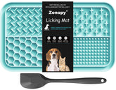 Zonopy licking mat with textured surfaces for slow feeding and enrichment
