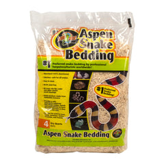 Zoo Med Aspen snake bedding package — natural, low-dust setup for reptiles.