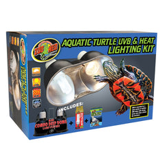 Zoo Med basking-spot-lamp focuses warmth on the turtle's basking area.