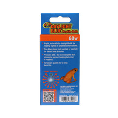 Zoo Med daylight blue bulb UVA rays support natural feeding behaviors in reptile habitats.