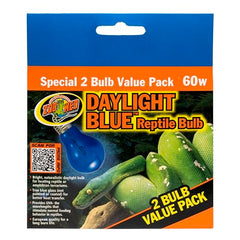 Zoo Med daylight blue reptile bulb blue-hue effect highlights lighting for diurnal reptiles