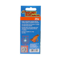 Zoo Med Daylight Blue Reptile Bulb full-spectrum daylight for natural terrarium light.