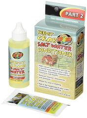 Zoo Med conditioner in enclosure demonstrates ready-to-use water for healthy exoskeletons.