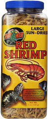 Zoo Med Large Sun-Dried Red Shrimp in a feeding bowl boosts turtle meals