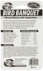 Zoo Med mineral block with vegetables close-up shows chew-friendly surface