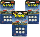 Zoo Med nano banquet block mini pack demonstrates time-release feeding for shrimp and nano species.