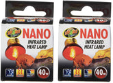 Zoo Med nano infrared heat lamps 40W pack shot for compact terrariums and reliable heat.
