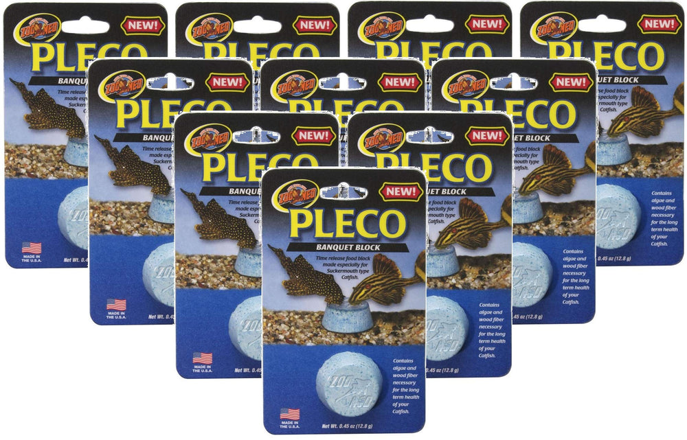 Zoo Med Pleco Banquet Block pack for sucker-mouth catfish supports algae and wood fiber intake