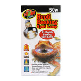 Zoo Med Repti Basking Lamp 50W bulb provides focused heat for basking sites.