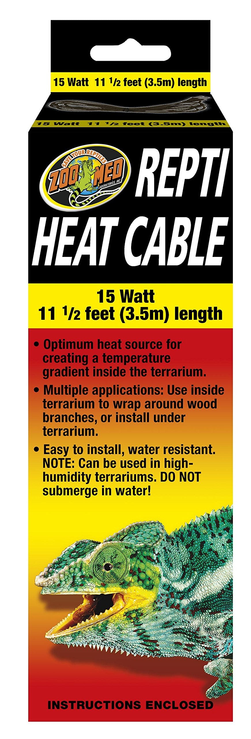 Zoo Med Repti Heat Cable 11.5-inch wraps around branches for gentle terrarium heat