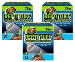 Zoo Med Repti Tuff splashproof 75W lamp for reliable basking heat.