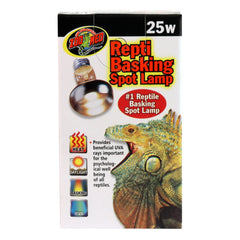 Zoo Med Reptile Basking Spot Lamp 25W features a tighter beam for defined basking sites.