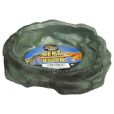 Zoo Med Reptile Rock Water Dish, top view, natural look for safe water access.