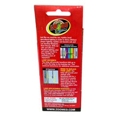 Zoo Med Reptisun 5.0 Mini in-tank setup, angled orientation supports flexible positioning.
