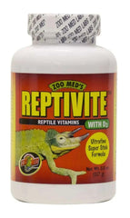 Zoo Med ReptiVite D3 bottle promotes calcium balance for healthy bones.