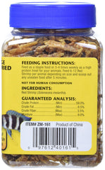 Zoo Med sun-dried large red shrimp in bowl offers protein-rich snack for pets.