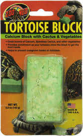 Zoo Med tortoise cacium banquet block with cactus and vegetables, nutritious chew.
