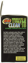 Zoo Med Turtle Clean 15 activated-carbon media closeup highlights high-quality filtration media.