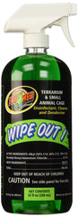 Zoo Med Wipe Out 1 disinfectant bottle for terrariums—effective cleaning, deodorizing, and odor control