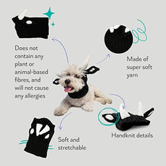 Zoo Snoods Bull Costume knit-texture-closeup shows soft, stretchy yarn for comfort.