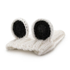 Zoo Snoods Panda Costume worn on dog for neck and ear warmth