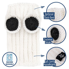 Zoo Snoods Panda Costume neck-area detail showing elastic-band adjustability