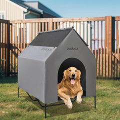 Zooba 48 XL interior shows elevated bed and mesh for ventilation and security.