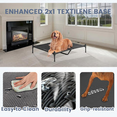 Zooba XL kennel supports dogs up to 135 lbs for sturdy lounging.