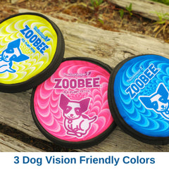 ZooBee disc with soft materials for gentle mouth contact during play.