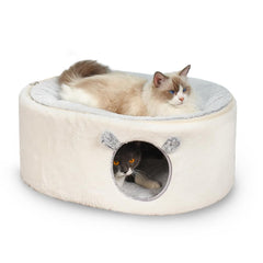 Zoratoo cat bed oval hideaway provides a spacious, cozy retreat for indoor cats.