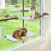 Zoratoo cat window perch foldable frame showcases a compact, space-saving setup.