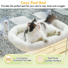 Zoratoo cat window perch metal frame provides sturdy support