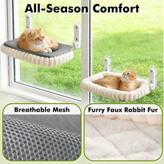 Zoratoo cat window perch reinforced metal frame supports up to 40lbs