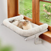 Zoratoo cat window sill perch with large bolster for cozy lounging.
