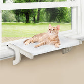 Zoratoo Window Sill Mount Cat Perch setup with easy clamp adjustment for secure placement.