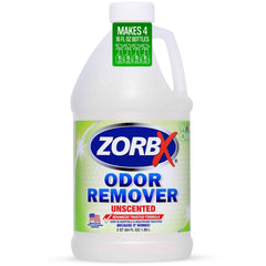 ZORBX unscented odor eliminator 64oz bottle safely neutralizes tough smells