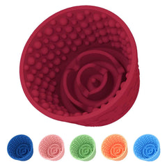 ZOURYNUA dog slow-feeder bowl in claret front view enhances calm, controlled eating