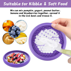 ZOURYNUA licking-bowl with raised-bumps promotes salivation and supports dental comfort.