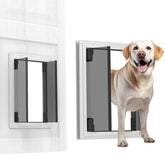 ZOUTEX large dog door shows sturdy aluminum frame for durable, easy mounting