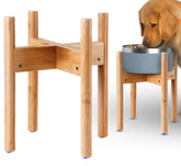 ZPirates dog bowl stand shows 14 inch height for large breeds