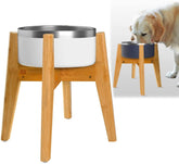 ZPirates dog bowl stand side view elevates meals for easy access