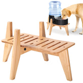 ZPirates dog water bowl stand elevated platform promotes steady hydration for medium to large dogs.