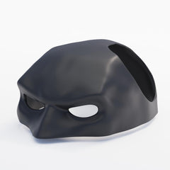 ZREVSB cat bat mask side view highlighting comfortable, non-restrictive wear.