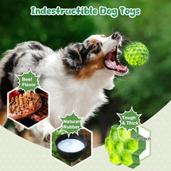 ZRIFAQESW squeaky-dog-ball with beef flavor boosts curiosity during chew sessions.