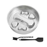 ZUFECY slow feeder dog bowls with textured grooves to slow meals and extend mealtime