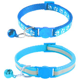 Zulinlong breakaway collar striped sky blue offers secure daily wear with quick-release safety.