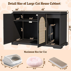 ZUNLANTK litter box enclosure right entrance enables easy cat access