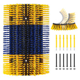 Zunzingy XL yellow side view of livestock scratching brush for gentle grooming