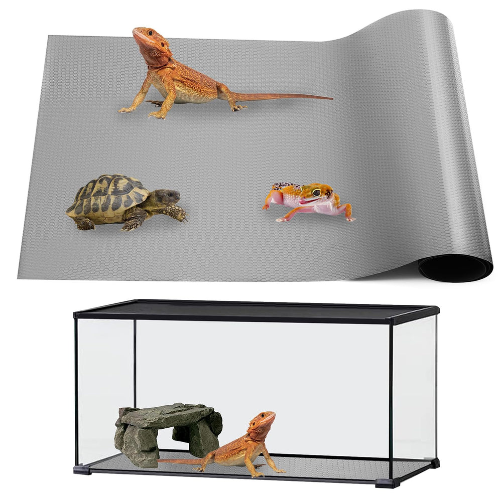ZUNZINGY reptile mat grey 18x36 full terrarium offers non-slip comfort